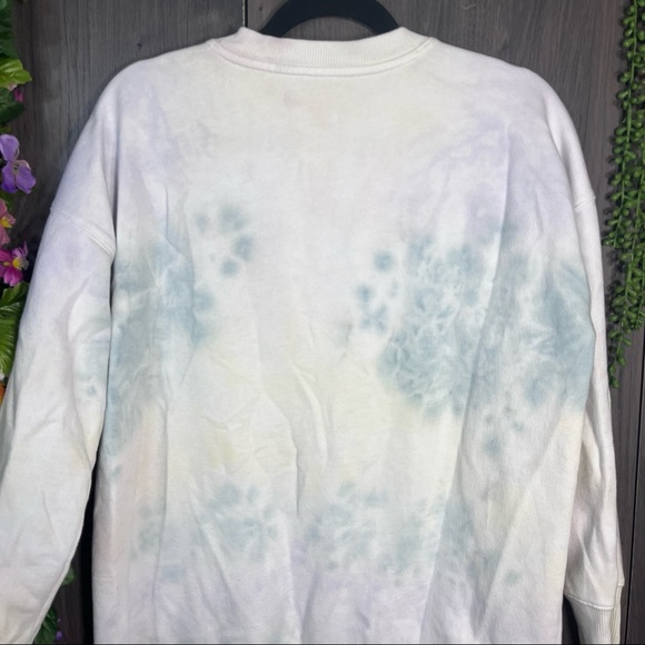 ₽💙2/$40💙SO Lounge Life Crew Neck Tie Dye Printed Oversize Sweatshirt Sz Small - Picture 12 of 16